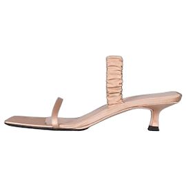 Khaite Kitten Heel Mules aus rosa Textil - Größe 38 Gebraucht