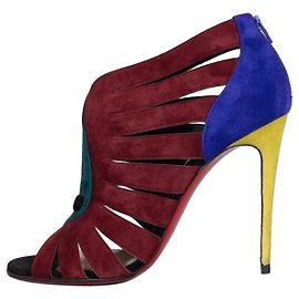 Décolleté in scamosciato multicolore Christian Louboutin - Taglia 38.5 usato