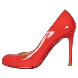 Décolleté Christian Louboutin in vernice rossa Taglia 38.5 usato