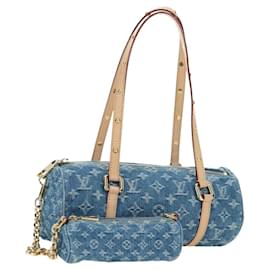 LOUIS VUITTON Monogram Denim Papillon MM Handtasche Blau M46830 LV Auth 179081SM - Louis Vuitton