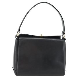 Borsa GUCCI in pelle nera e oro Auth ka4348