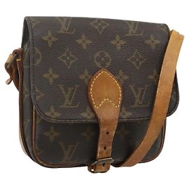 LOUIS VUITTON Monogram Cartouchiere PM Schultertasche M51254 LV Auth ka4293