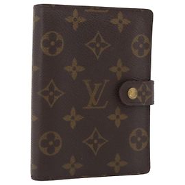LOUIS VUITTON Monogram Agenda PM Day Planner Cover R20005 LV Auth BA12617