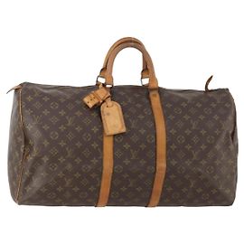 LOUIS VUITTON Monogram Keepall 55 Boston Tasche M41424 LV Auth 176942