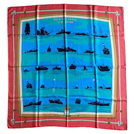 Hermès Foulard seta Feux de route aperçus la nuit en mer