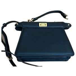 Fendi Peekaboo Black Leather Shoulder Bag