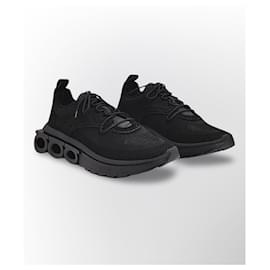 Sneakers Salvatore Ferragamo Gancini in Nylon - Nero