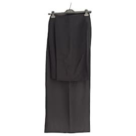 Givenchy Falda Larga Asimétrica Negra