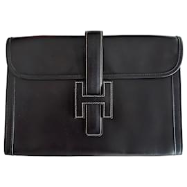 Hermès Jige Clutch aus Leder