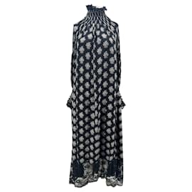 Vestido estampado negro Paco Rabanne