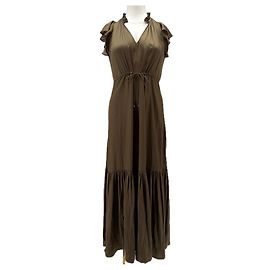 Autre Marque BROCHU WALKER Kleid Khaki Viscose XS