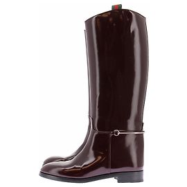 Botas Gucci de charol color bordeaux talla 40