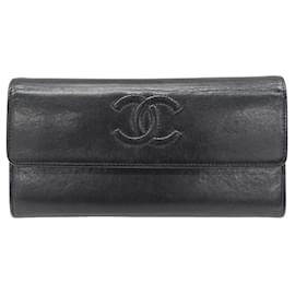 Chanel Damen-Langer Ledergeldbörse
