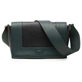Céline Borsa a tracolla Celine Green Medium Shiny Smooth Calfskin Frame