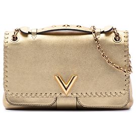 Borsa Louis Vuitton Cuir Plume Ecume Gold Metallic Very Chain