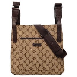 Bolsa transversal Gucci em lona GG bege