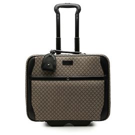 Gucci Trolley aus beige Diamante beschichtetem Canvas