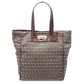 Tote in tela Zucchino beige Fendi
