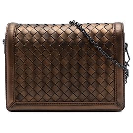 Bottega Veneta Borsa a tracolla Montebello in nappa intrecciato marrone