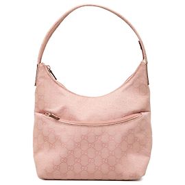 Gucci Schultertasche aus rosa GG Canvas
