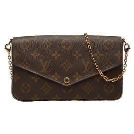 Bolso de hombro Louis Vuitton Monogram Pochette Felicie Chain