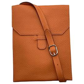 Borsa a tracolla Hermès Amelie in pelle Togo Arancione