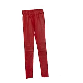 Sylvie Schimmel, Leggings aus rotem Leder