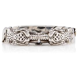 Gucci Armband mit Tigerkopf-Gliedern aus Sterlingsilber