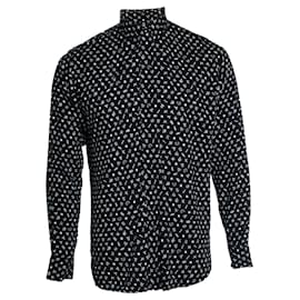Saint Laurent, camicia Constellation in bianco e nero