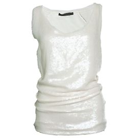 Donna Karan, top sin mangas con lentejuelas
