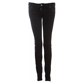 Dsquared2, schwarze Jeans mit silberner Hardware.