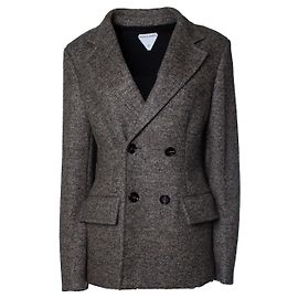 Bottega Veneta, Cape-effect double breasted blazer