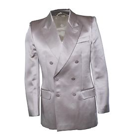Gucci, zweireihiger Satin-Blazer in Hellrosa
