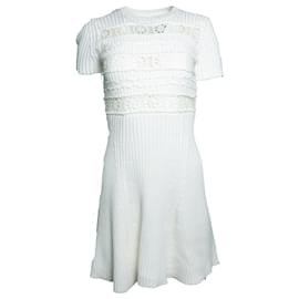 Manoush Kleid aus Häkel- und Strickmaterial, weiß