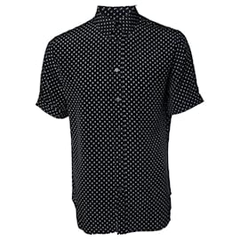 Alexander McQueen, Camicia in seta con stampa di teschio nero - Alexander Mcqueen