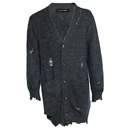 Alexander McQueen, grauer Cardigan im Distressed-Look - Alexander Mcqueen