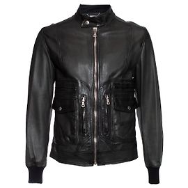 Dolce & Gabbana, Giacca biker in pelle verde