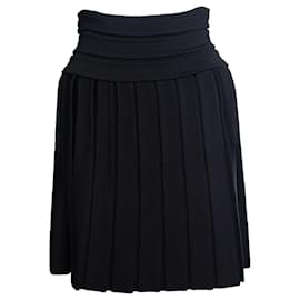 Balmain, gonna aderente plissettata nera
