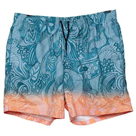 Dries van Noten, pantaloncini da bagno blu e rosa