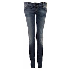 Dsquared2, Biker-Jeans in Mittelblau