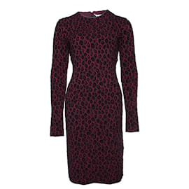 Givenchy, abito con stampa leopardata color melanzana