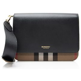 Borsa a tracolla Burberry Leather House Check Mackford