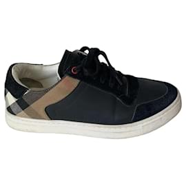 Burberry Leder- und Wildledersneaker Vintage Check