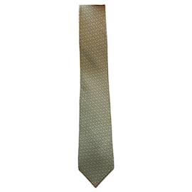 Hermès Maillon H Silk Tie - Almond Green