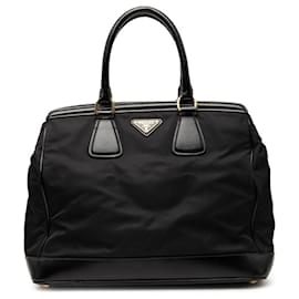 Borsa a mano Prada Saffiano Triangle Logo Plate