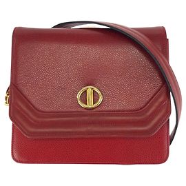 Borsa a tracolla Christian Dior Vintage in pelle rossa