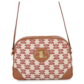 Borsa a Spalla Celine Triomphe Canvas Leather - Céline