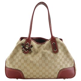 Gucci Princy Tote Bag aus braunem GG Canvas
