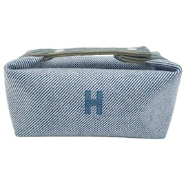 Hermès Pochette Bride-a-Brac H Natte PM Bleu Abysse