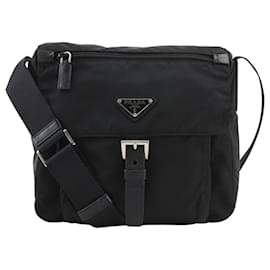 Borsa a tracolla in nylon nero Prada PRADA